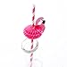 Flamingo Paper Straw Decorations, Drinking Straws Decorative For Party Table Decor, 40 Count
