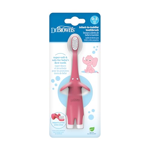 Dr. Brown's Infant-to-Toddler Toothbrush, Pink - Image 15 thumbnail