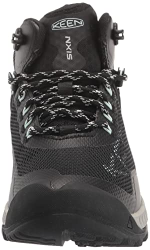 KEEN Nxis Evo feminina altura média impermeável embalagem rápida, Vidro preto/azul, 34
