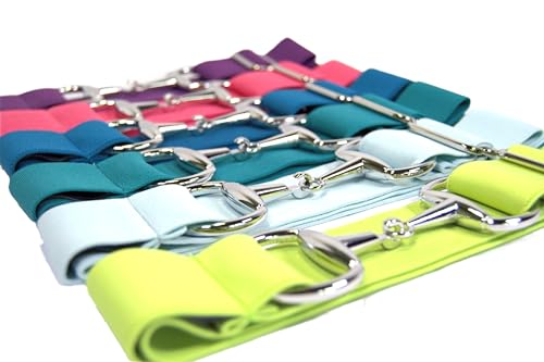 Kids 1.5 inch Elastic Equestrian Belt, Horse Riding Belt with Silver Buckle, Belt for Riding Breeches Girls (Purple), Adjustable2