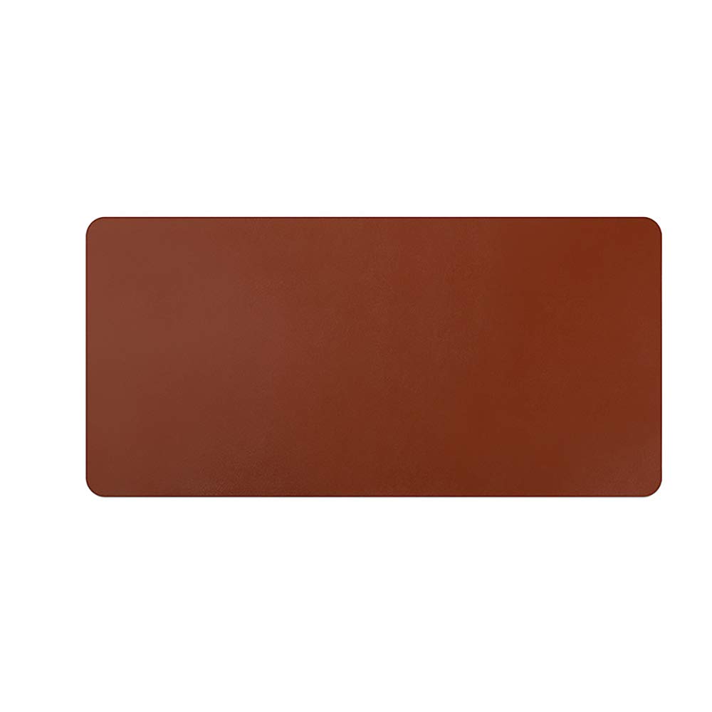Tapis de souris bureau étanche antidérapant en cuir PU marron protecteur