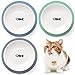 Ceramic Cat Bowl Set of Three: Puppy Feeding Dish and Water Bowl Accompanied by Mats