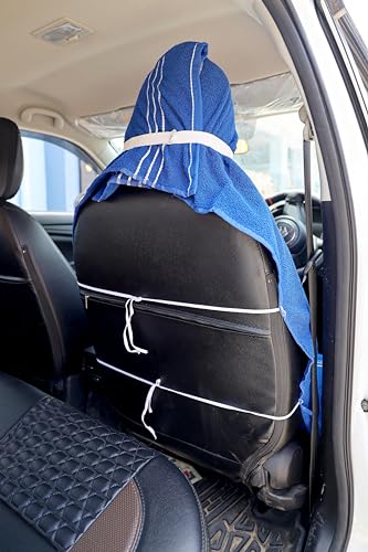 Image of ROMAN HOME 100% Superfine Cotton Solid Large Luxury Office Chair Towel with Tie Knot 450 GSM - (Pack of 1) Original Product AS PER Picture Shown (1, car Blue)