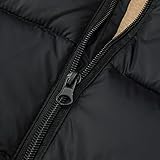 Miyanuby Kleinkind Baby Kapuzenjacke Jungen Mädchen Dicker Warmer Wintermantel 2-7 Jahre, Schwarz , 3-4 Years