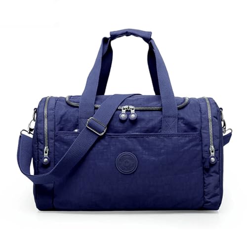 Bolsa Mala Esportiva Transversal Fitness Academia Mala Impermeável Grande Tênis Treino Piscina Praia Clube Prática De Esportes C/Alça Transversal Dia a Dia (Azul Marinho)