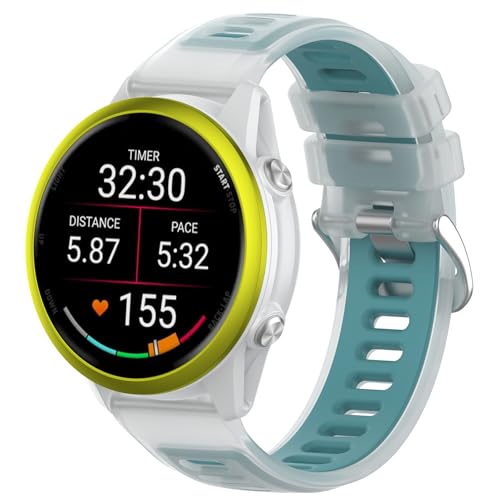 Gheper compatible with Garmin Forerunner 570 42MM/47MM対応 ソフトシリコン スポーツストラップ 交換用スマートリストバンド 男女兼用