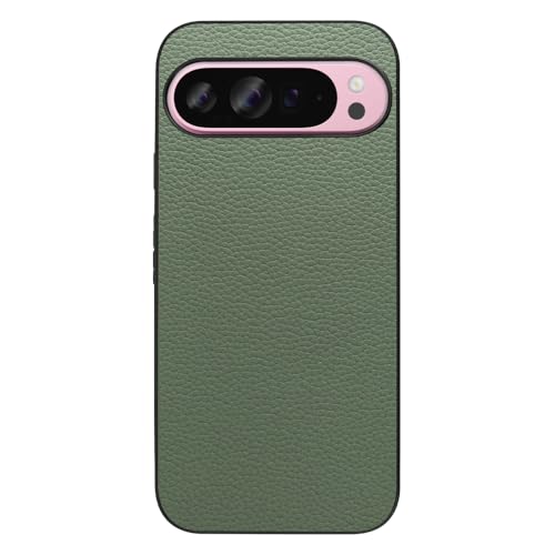 LOOF LUXURY-SHELL �{�v ���U�[ �X�}�z�P�[�X for Google Pixel 9 Pro XL �p �P�[�X �J�o�[ �X�g���b�v�z�[�� �V���v�� �ϏՌ� ���^ �y�� leather [�_���O���[��]