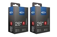 Schwalbe SV13 Innenschlauch, Schwarz, 26 Inch x 1.5-2.5 (40mm Presta Valve), 2er Pack