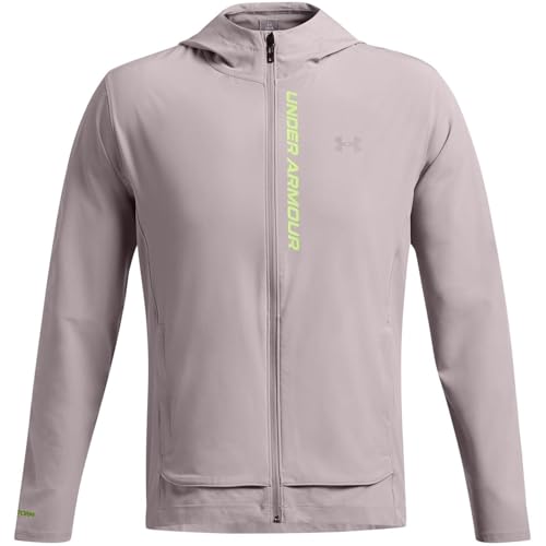 Under Armour Outrun The Storm Herren-Laufjacke, grau, XL