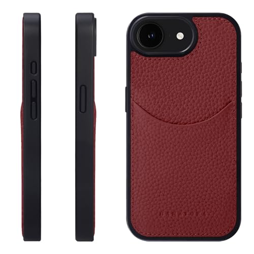 HANATORA for iPhone 17e 16e �P�[�X �{�v �ϏՌ� �X�}�z�P�[�X �X�}�z �R�[�h�z���_�[ �t�� �V�������N�J�[�t���U�[ �M�t�g �}�O�l�b�g�Ȃ� ���b�h CPG-16e-Red