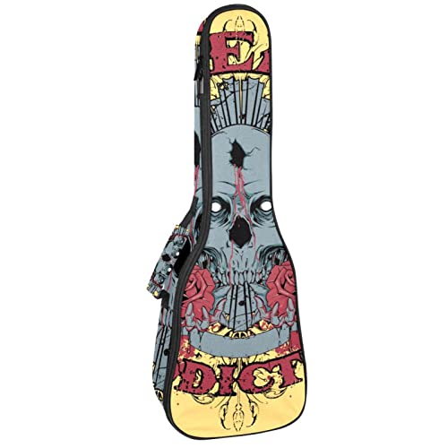 Sac ukulélé ténor et soprano rose rétro doodle étanche rembourré