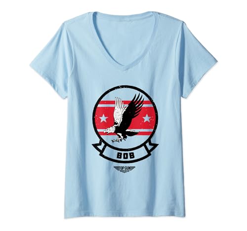 Mujer Top Gun Bob Logo Camiseta Cuello V