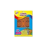 15 Sheets Animal Prints Craft Cards