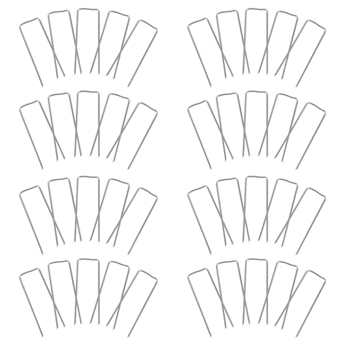 HOODANCOS 100pcs U-shaped Galvanized Rust-resistant Plant St