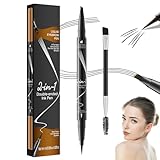 Matita Sopracciglia,Matita Sopracciglia Microblading,Sopracciglia Make Up,Matita Sopracciglia Waterproof,Matita Per Sopracciglia A Doppia Estremità,Trucco Naturale Di Lunga Durata Fine,Marrone