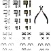Produktbild Zinklegierungs Reißverschluss Oben auf Reißverschluss Stopper unter Set #3#5#8#10 Metall Slider Zipper Pull Ersatz Reißverschluss Schieber Halterung für Reißverschluss Reparatur
