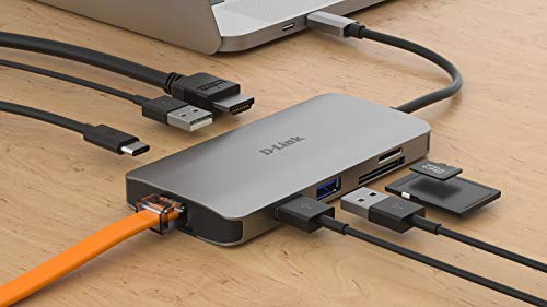 Adaptador USB C con HDMI 4K D-Link DUB-M810 y lector de tarjetas SD para portátiles 2