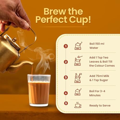 Image of Goodwyn Kadak Masala Chai (100g) - Assam Tea with Cardamom, Cinnamon, Clove, Ginger & Black Pepper | Black & Milk Tea | Boosts Immunity, Aids Digestion & Energy | Export Quality | Reusable Tin Can