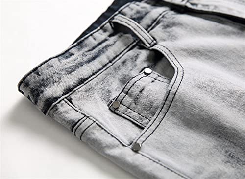 Jeans ajustados tipo biker con cremallera para hombre miniatura 2