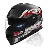 Protection crânienne fiable : La technologie innovante de sa couche tampon garantit une dissipation de la force d'. Ce casque de moto assure une sécurité de la tête , favorisant des trajets sécurisés pour les passionnés sur types de terrains.