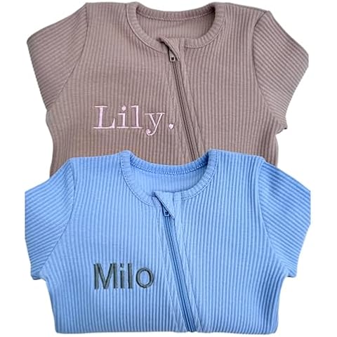 Personalised Zip Sleepsuit for Newborns Cover