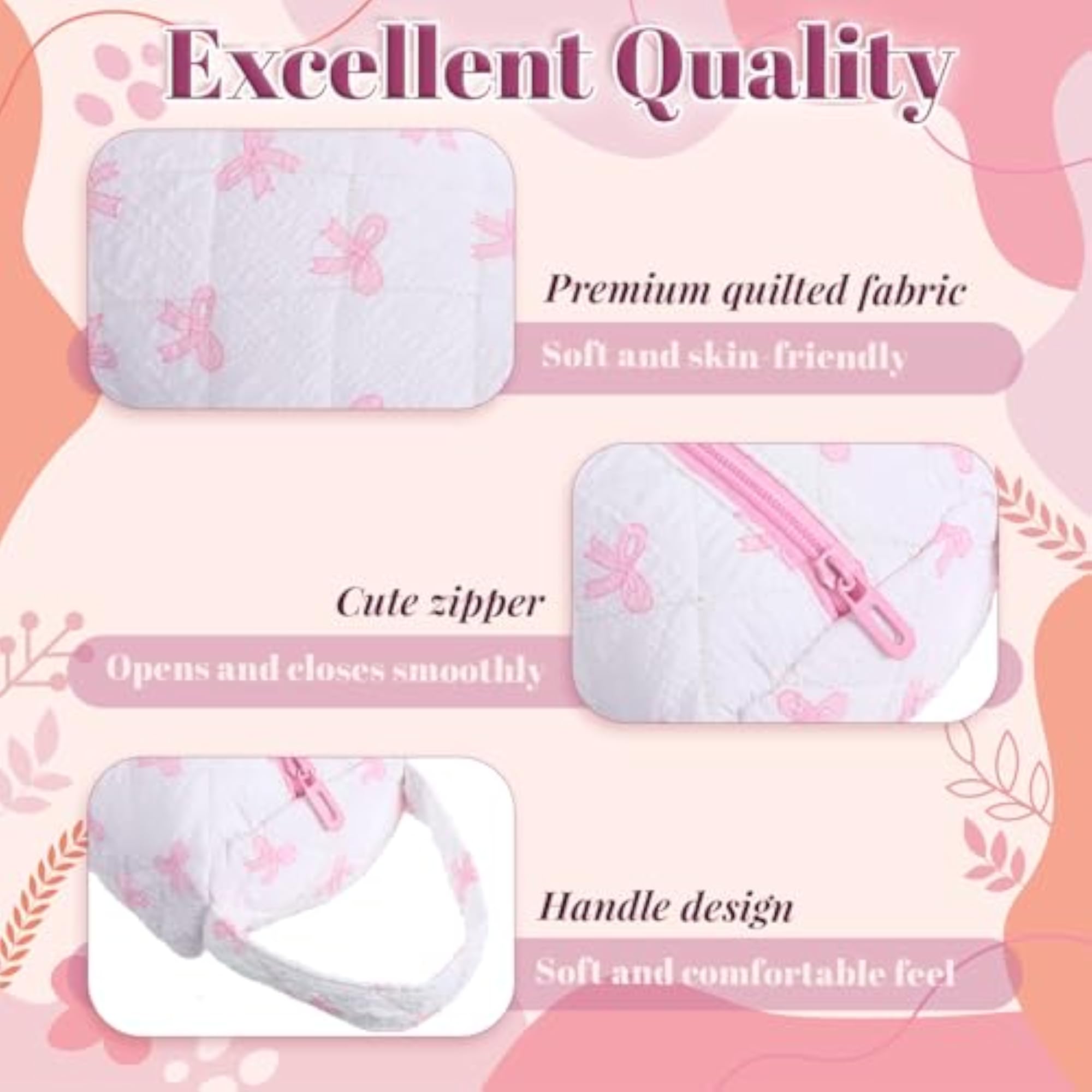 Hair Tools Organizer Bag with Bow Pattern