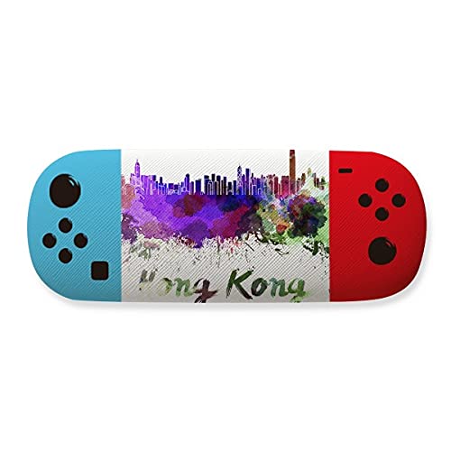 Étui de rangement pour lunettes motif aquarelle HongKong China City protecteur