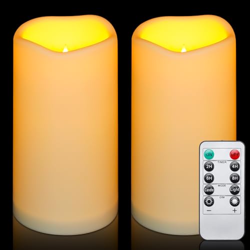 Enido Flameless Candles LED Candles Outdoor Waterproof Candles(D: 3