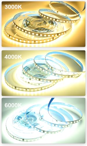 Cinta LED flexible 16.4 ft 120 leds/m blanco natural miniatura 7