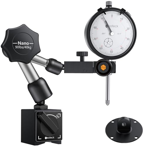 Image of Neoteck Dial Indicator 0-1 inch /0.001 inch with 90lbs /40kg Magnetic Base