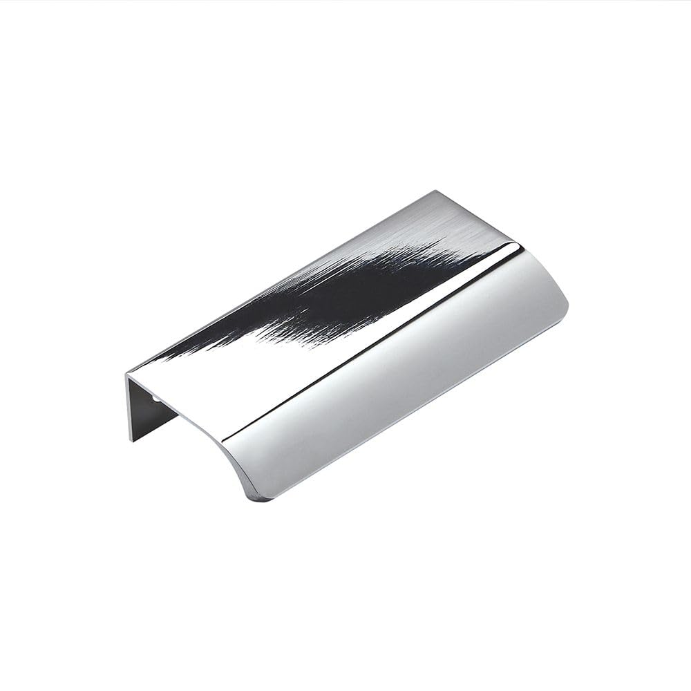 Milano Chrome Finger Pull Bathroom Furniture Drawer Cupboard Cabinet Handles - Pack Of 1