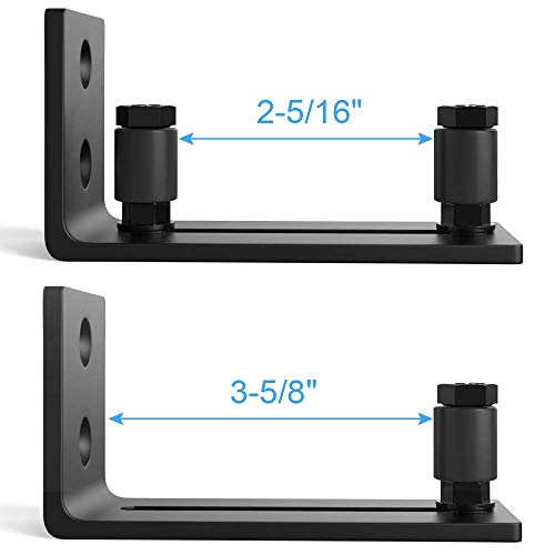 Zekoo Barn Door Floor Guide,Flush Design Bottom Flat Floor Guide,Adjustable Wall Mount Stay Roller Black Barn Door Stopper For Pocket Closet Barn Doors #TOP1