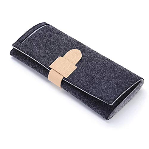 1 Piece Foldable Jewelry Roll Bag Travel Jewelry Roll Organizer Roll Up Organizer Case For Necklaces, Earrings, Rings, Chains, Bracelets, Brooches Etc (Dark Grey) #TOP13