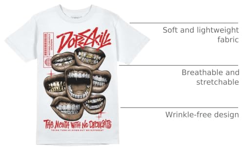 Image of DopeSkill Graphic Tee Streetwear Hip Hop Hypebeast Unisex T-Shirt Sneaker Colour Matching Shirts Rapper Mouth