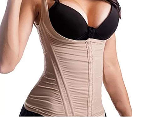 Cinta Modeladora 8 Barbatanas Colete Com Alça Para Postura (Bege, G)