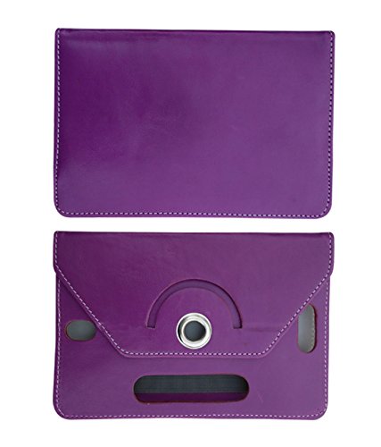 Image of Fastway Rotating Leather Flip Case Cover for Amazon Fire HD 8 Tablet (Purple)