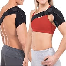 BraceAbility Shoulder Support Brace - Copper Arm Immobilizer Compression Sleeve for Torn Rotator Cuff, Labrum Tears, Bursitis, Impingement Injury Treatment, Dislocation Relief for Men and Women S/M