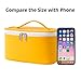 Makeup Bag Portable Travel Cosmetic Bag for Women, Beauty Zipper Makeup Organizer Bag with Inner Pouch PU Leather Washable Waterproof Pink