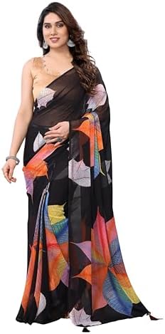 MOHIT CREATIONS womens Georgette Saree