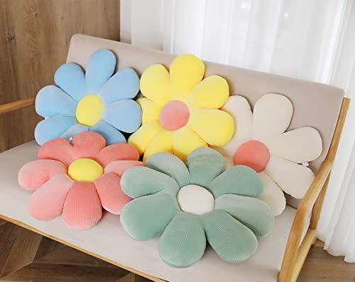 Zakun Flower- Shaped Throw Pillow, Daisy Pillow Flower Cushion, Aesthetic Daisy Flower Pillow Cute Flower Seating Cushion, Flower Room Décor Pillows For Sofa Couch Bed #TOP5