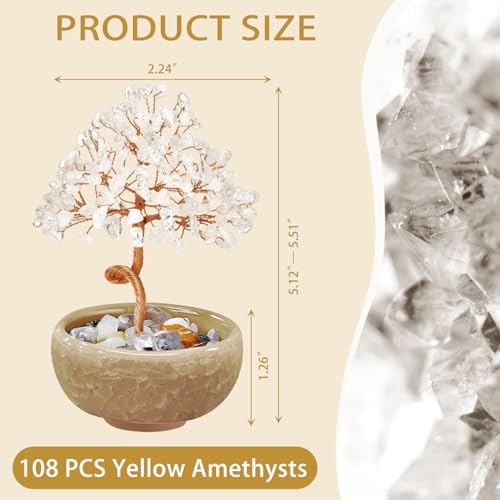 Miniatura 6 de Vlyx Árbol De La Vida De Cuarzo Rosa Decoración Artesanal Con Alambre De Cobre Mujeres Y Hombres