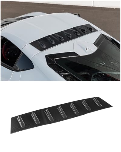 Replacement for 2020-Present Chevrolet Corvette C8 Coupe Models | Performance Packag Rear Roof Wing Spoiler Vortex Generator (Carbon Fiber)