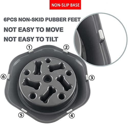 CAISHOW Slow Feeder Dog Bowl Anti Gulping Healthy Eating Interactive Bloat Stop Fun Alternative Non Slip Dog Slow Food… - Image 6
