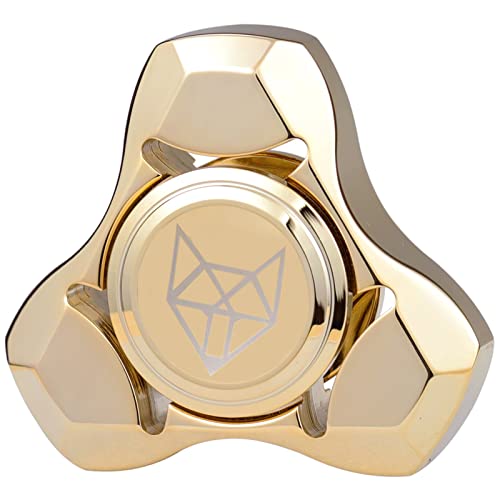 Image of FREELOVE Premium Metal Fidget Spinner for Adults, Stainless Steel Heavy Silent Spinner with Precision Bearing, Small Office Desk Toy & EDC for Stress Relief Focus ADHD, Gold