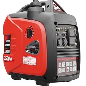 2500W Portable Generator Super Quiet Inverter Generator Ultra Lightweight for Home Backup Outdoor Camping, CO Sensor Protect, EPA, ECO Mode