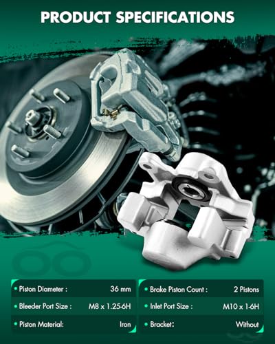 Image of SCITOO 192882 Rear Right Disc Brake Caliper Fit For Mercedes-Benz For C230 2003-2007,For Mercedes-Benz For SLK300 2009-2011,For Mercedes-Benz For SLK350 2005-2011, Double Pistons