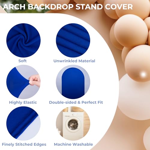 Cobertor de arco Babenest azul real para bodas set 3 miniatura 3