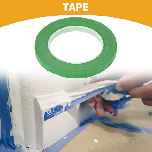 Image of 1 Pc Painters Tape Masking Master Tape Easy Removal Green 5000x1x0.01cm / 54.68 Yards x 0.39 Inches x 140um