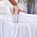 QUNCUNG Volantes elástica Falda de Cama,Bedding Ruffled Bedskirt Reina del Rey Medidas...