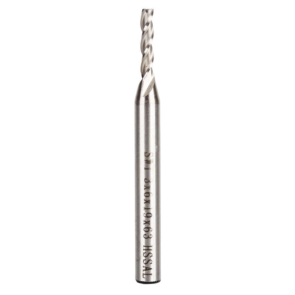 Frese Per Frese,Codolo Da 6 Mm,3 Taglienti, HSS E Alluminio, Fresa Da 3 Mm Di Diametro, Fresa Diritta, Utensile Da Taglio, Lunghezza Della Scanalatura Da 19 Mm, Per Legno, Nylon, Alluminio, Acciaio